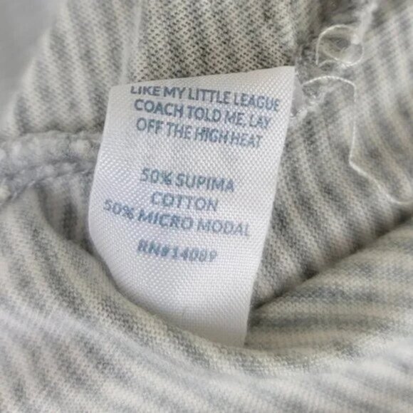 Marine Layer Peralta Stripe Henley Long Sleeve Shirt Size L/XL Soft Grey Cotton - Picture 10 of 10